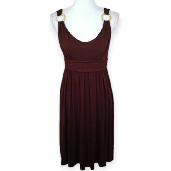KENNETH COLE REACTION BROWN DRESS SZ.M EUC - Picture 1 of 7